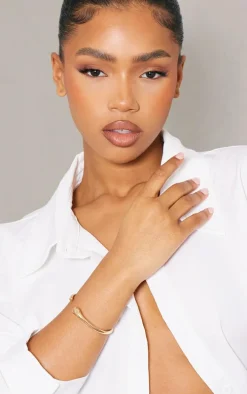 Gold Simple Smooth Curve Bangle