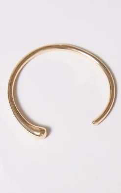 Gold Simple Smooth Curve Bangle