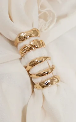 Gold Textured Ring Multi-pack