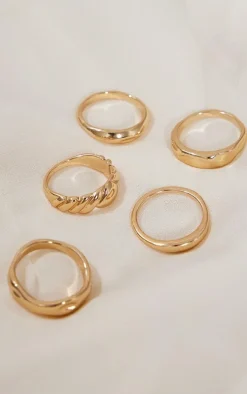Gold Textured Ring Multi-pack