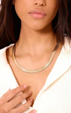 Gold Thick Snake Chain Necklace