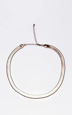 Gold Thick Snake Chain Necklace