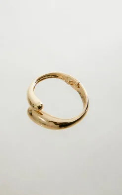 Gold Thick Wrap Around Bangle