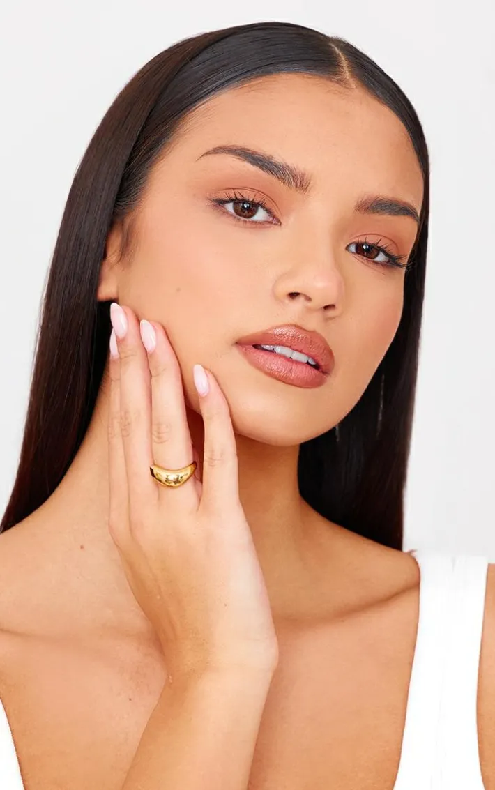 Gold Water Resistant Twist Abstract Ring