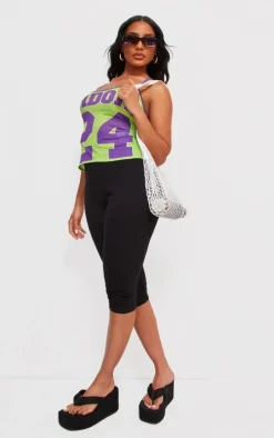 Green Adore Printed Long Cami