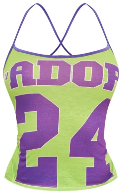 Green Adore Printed Long Cami