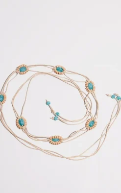 Green Beaded Rope Belly Chain