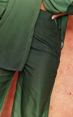 Green Ombre Print Wide Leg Pants