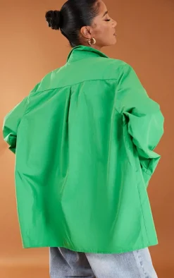 Green Oversized Cuff Shirt