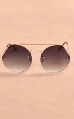 Green Round Lens Aviator Sunglasses
