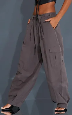 Grey Baggy Low Rise 90’s Cargo Pants