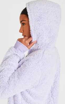 Grey Fleece Hooded Onesie