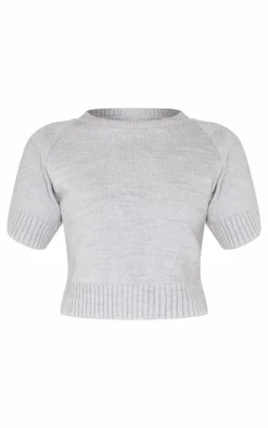 Grey Knit T Shirt