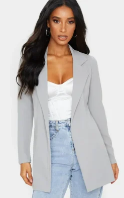 Grey Longline Blazer
