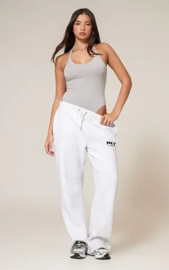 Grey Marl Modal Cotton Strappy Scoop Bodysuit