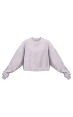 Grey Marl Oversized Boxy Sweatshirt