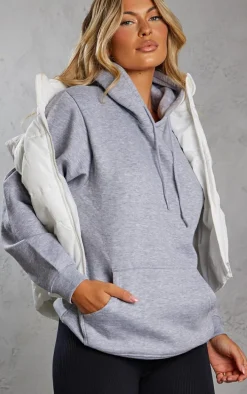 Grey Marl Oversized Sweat Hoodie