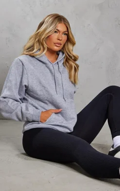 Grey Marl Oversized Sweat Hoodie