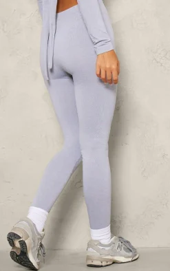 Grey Marl Seamless Melange High Waisted Legging