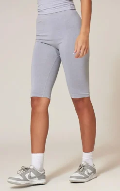 Grey Marl Seamless Melange High Waist Capri Leggings