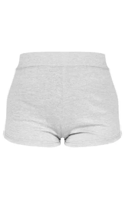 Grey Marl Soft Touch Seamless Stripe Hot Pant