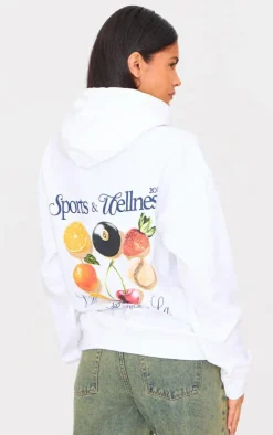 Grey Marl Sports & Wellness Fruit Back Print Hoodie