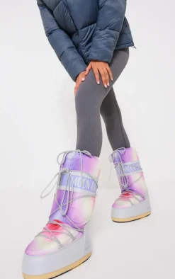 Grey Moon Boot Icon Tie Dye