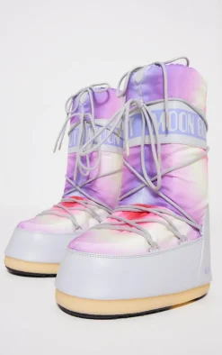 Grey Moon Boot Icon Tie Dye