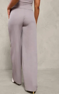 Grey Tailored Woven Straight Leg Pant