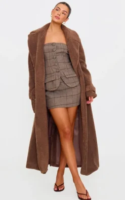 Grey Twill Bandeau Vest Detail Bodycon Dress