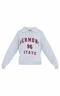 Grey Vermont Knitted Sweater