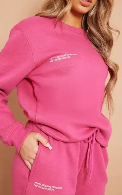Hot Pink Prettylittlething Est 2012 Sweatpant