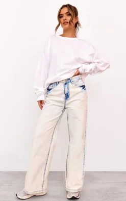 Ice Blue Wide Leg Jeans