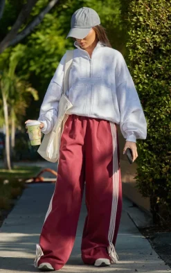 Ice Grey Half Zip Double Pocket Seam Detail Sweatshirt