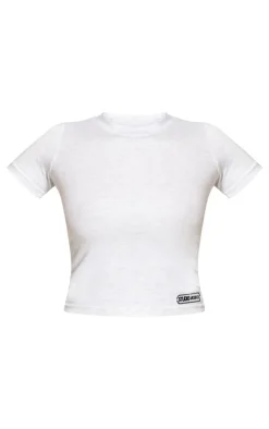 Ice Grey Studio Archive Embroidered Cotton Short Sleeve Longline Top