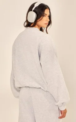 Ice Grey Studio Archive Embroidered Oversized Sweatshirt
