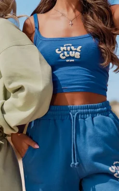 Ink Chill Club Puff Print Cotton Cami Top