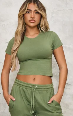 Khaki Fitted T Shirt