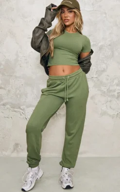 Khaki Fitted T Shirt