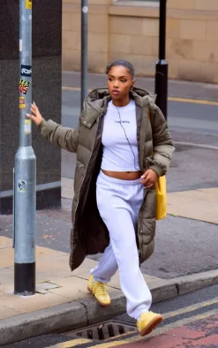 Khaki Hooded Maxi Puffer Coat