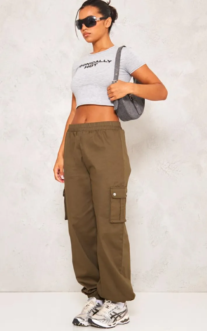 Khaki Pocket Detail Cargo Pants
