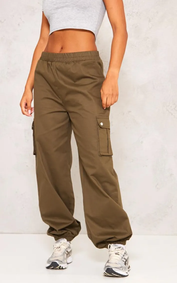 Khaki Pocket Detail Cargo Pants