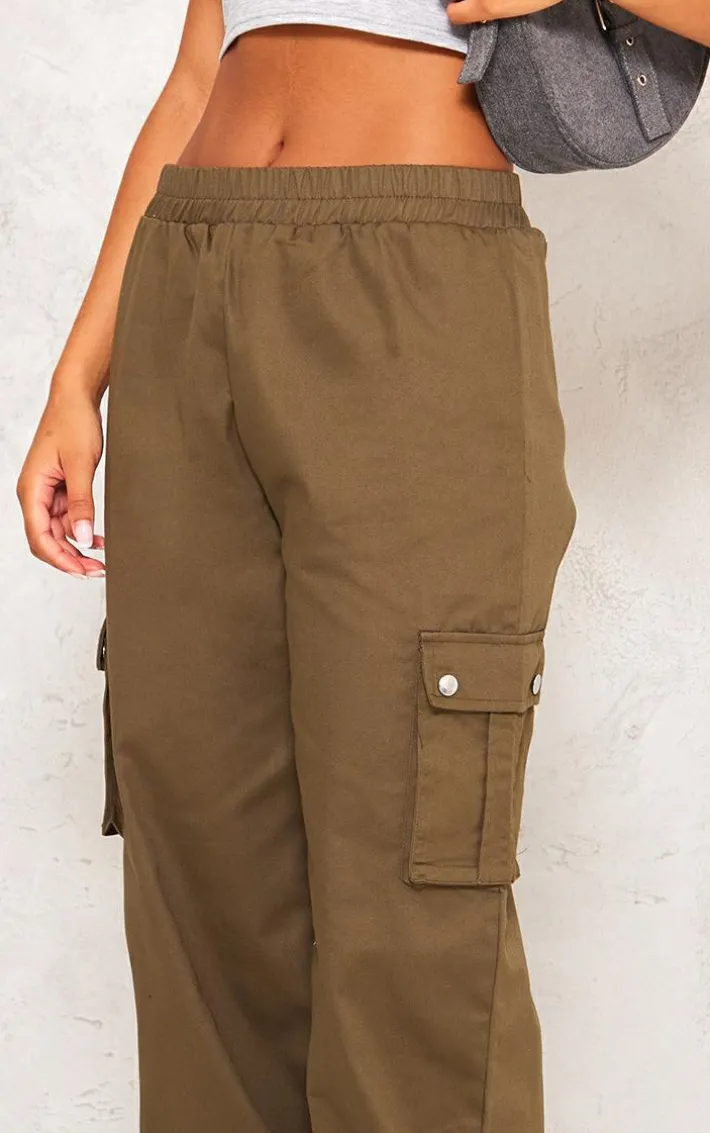 Khaki Pocket Detail Cargo Pants