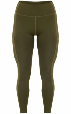 Khaki Pocket Detail Sculpt Leggings