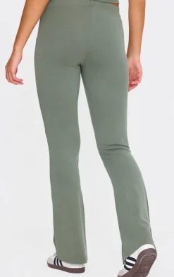 Khaki Premium Soft Touch Skinny Flare Pants