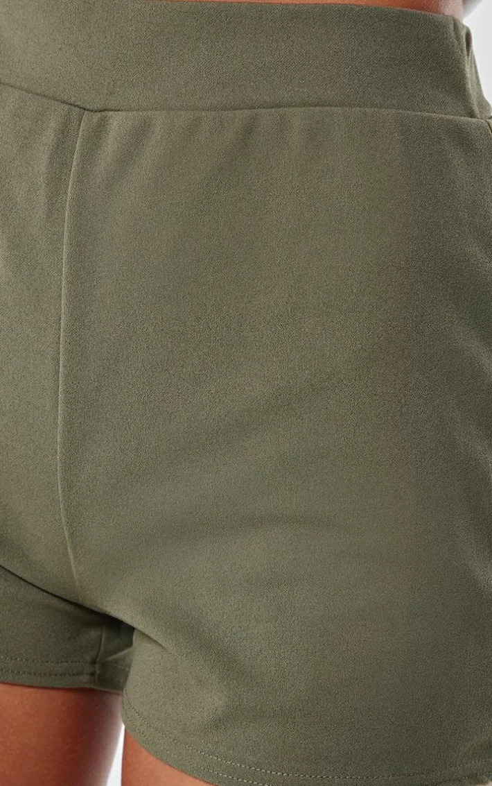 Khaki Soft Tailored Hotpants