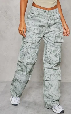 Khaki Vintage Wash Twill Extreme Oversized Cargo's