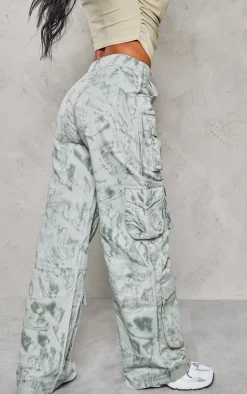 Khaki Vintage Wash Twill Extreme Oversized Cargo's