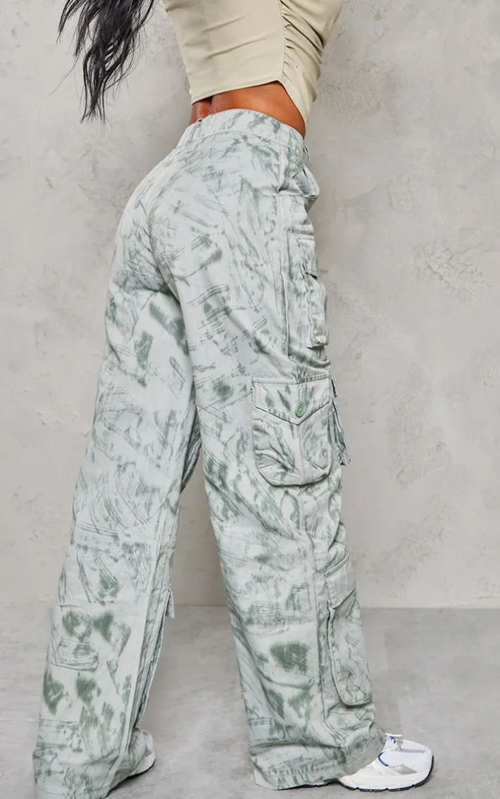 Khaki Vintage Wash Twill Extreme Oversized Cargo's