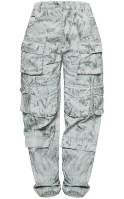 Khaki Vintage Wash Twill Extreme Oversized Cargo's